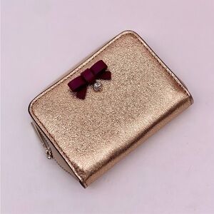 Kate Spade Wrapping Party Small Zip Cardcase, Glittering Rose Metallic